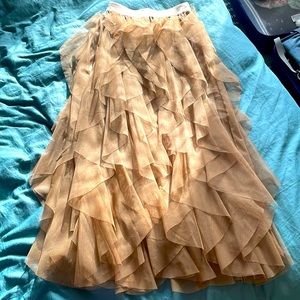 brown layer skirt